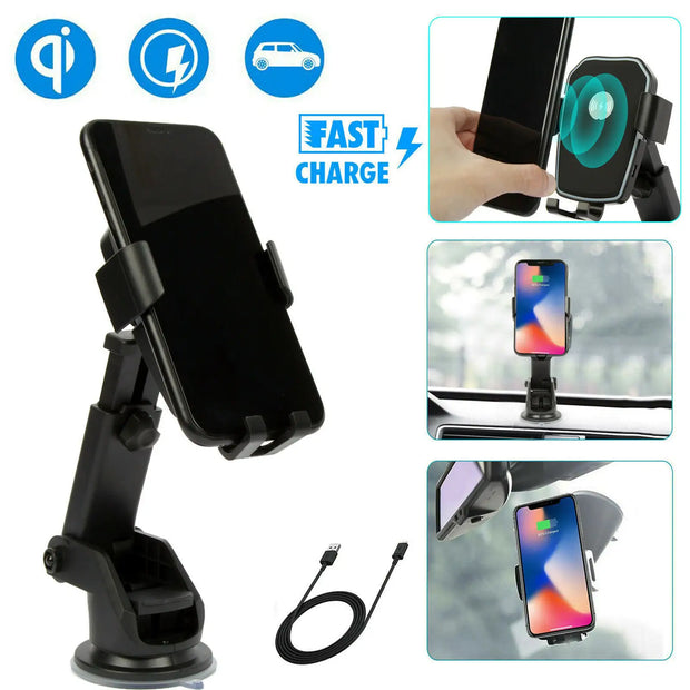 Qi Wireless 2-in-1 Car Charger Holder