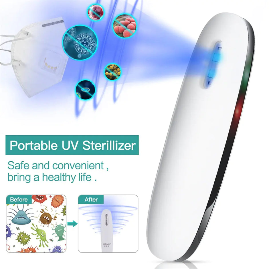 Compact Dual UVC Sterilizing wand for Daily Essentials