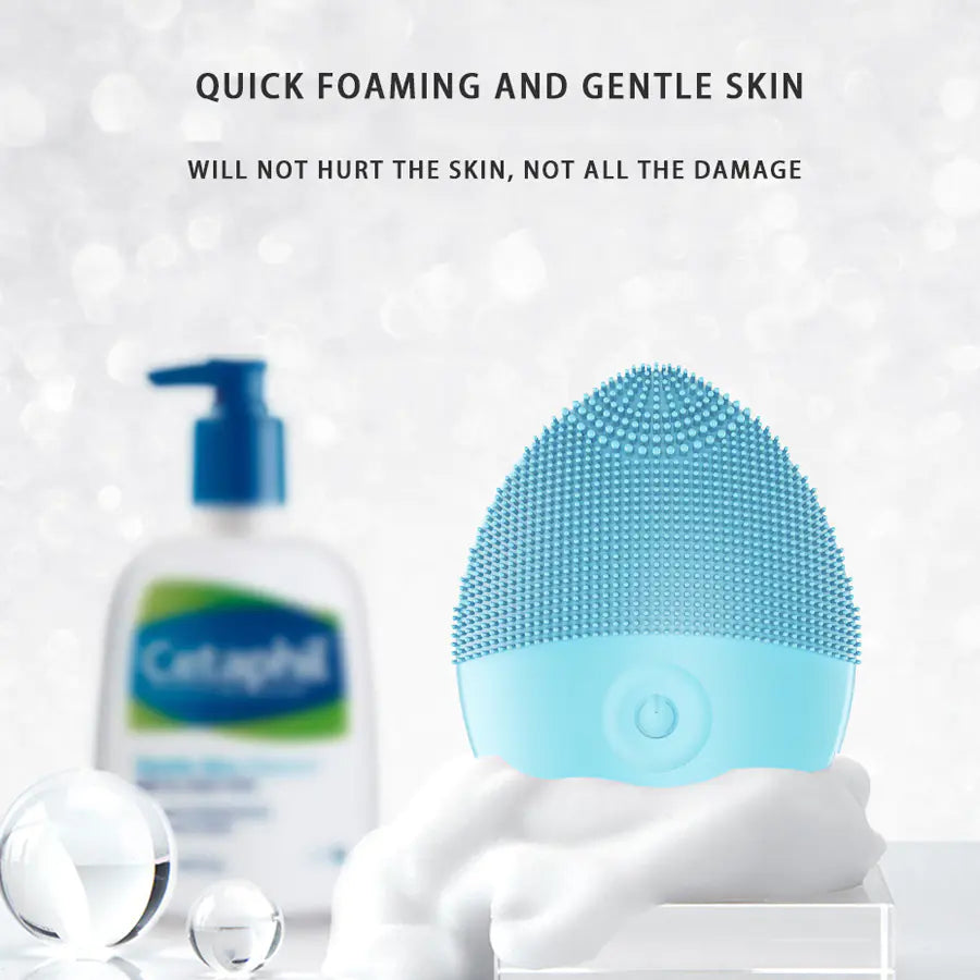 Mini Silicone Electric Facial Cleanser Washing Brush