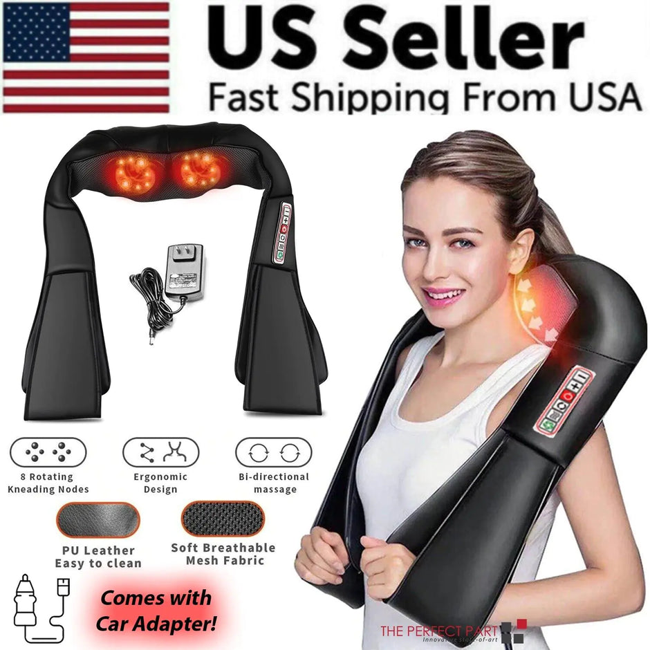 Shiatsu 3D Kneading Neck & Shoulder Massager with Heat