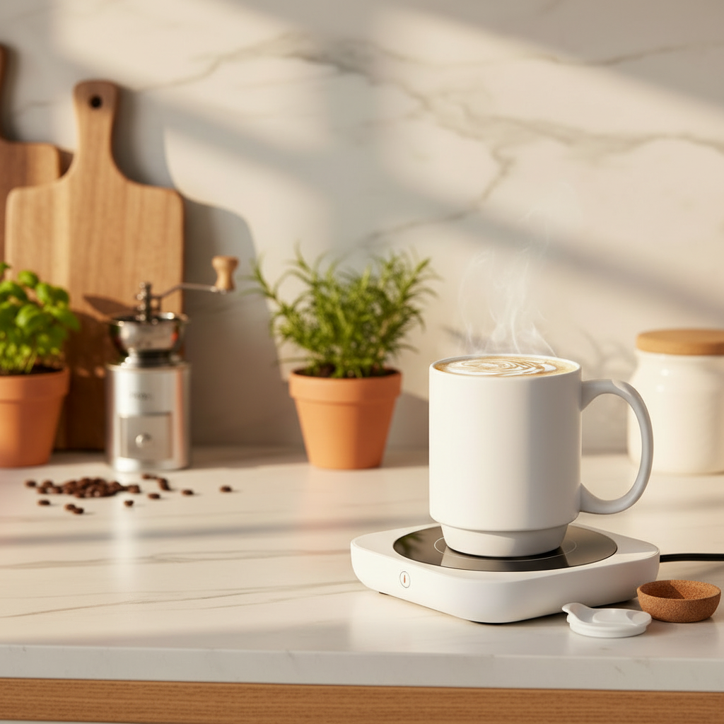 Smart Desk 36W Ceramic Coffee Mug Warmer Set