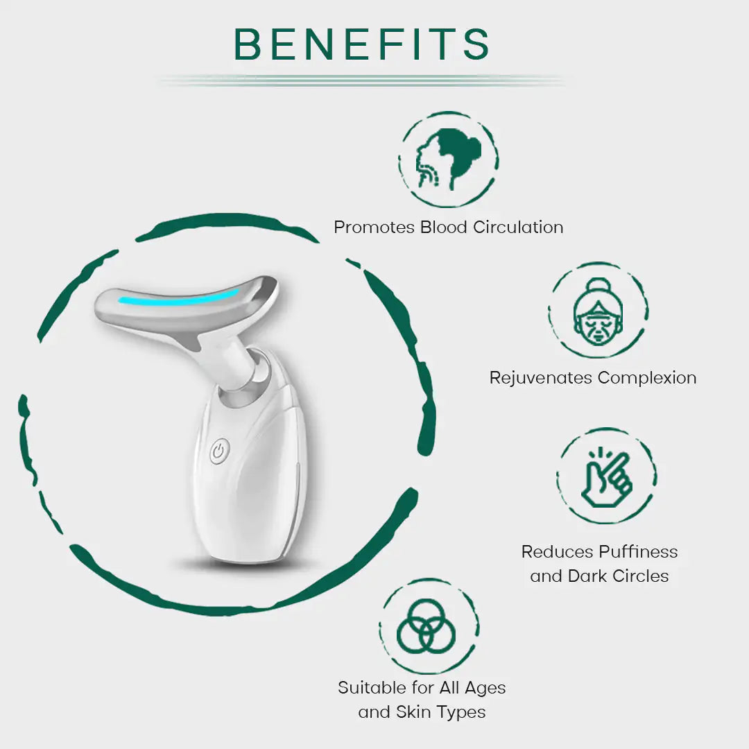 Radio Frequency Neck & Face Lifting LED Therapy Device