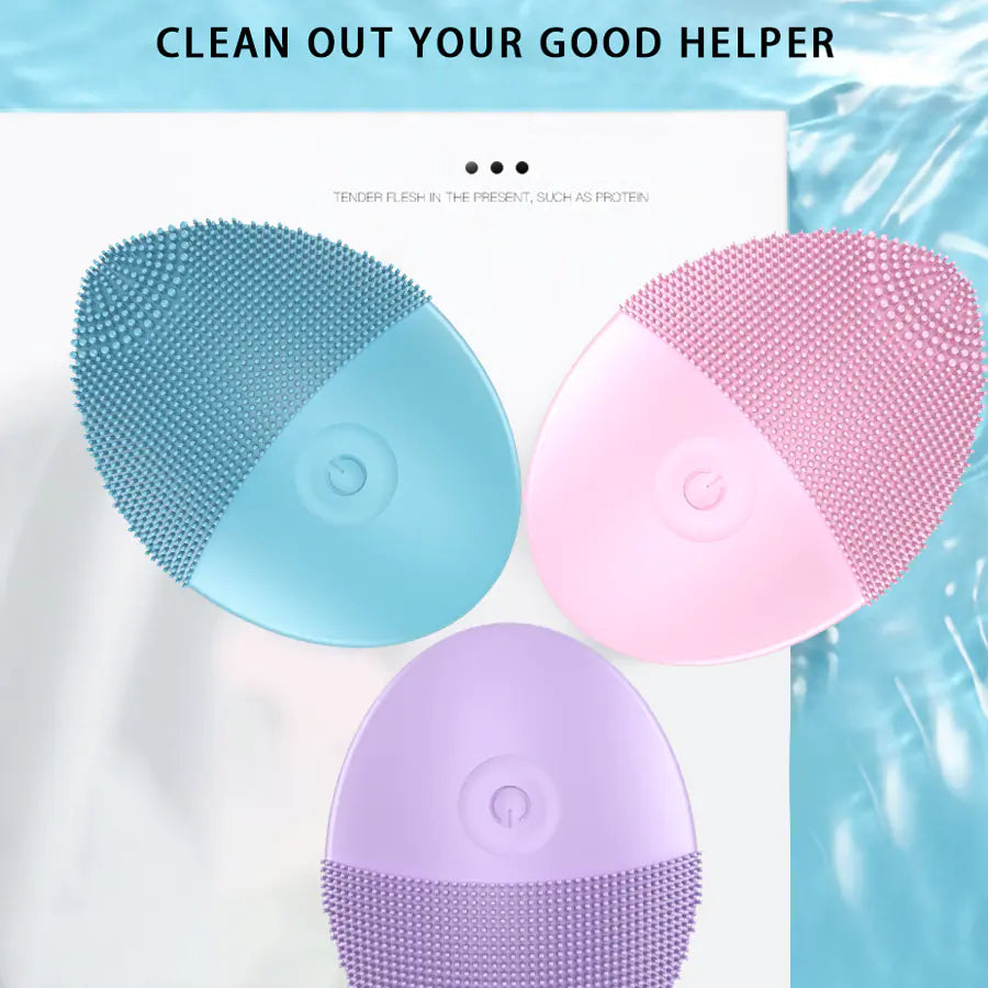Mini Silicone Electric Facial Cleanser Washing Brush