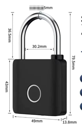 Digital Fingerprint Security Padlock