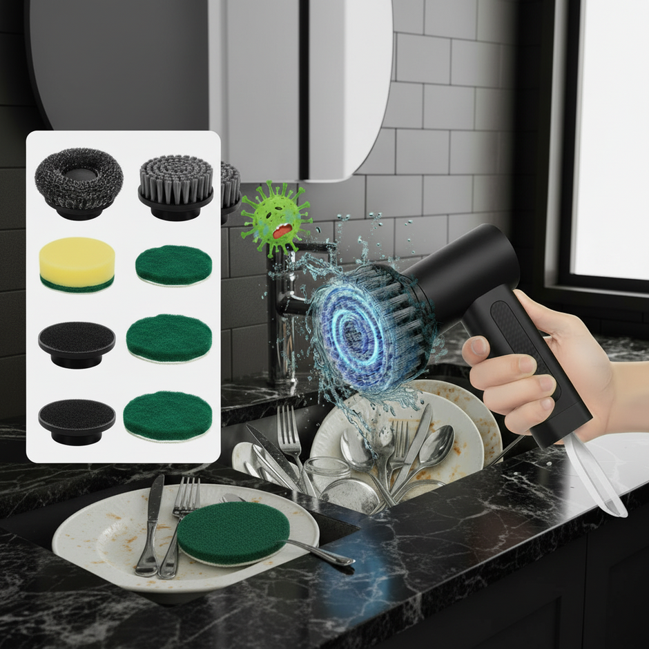 Ultra-Pro Cordless Electric Spin Scrubber: 4-in-1 Deep Cleaning Power System