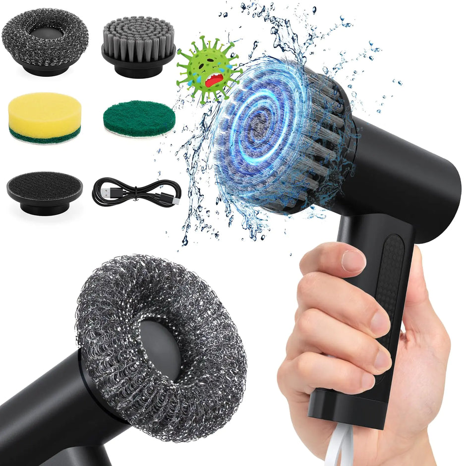 Ultra-Pro Cordless Electric Spin Scrubber: 4-in-1 Deep Cleaning Power System
