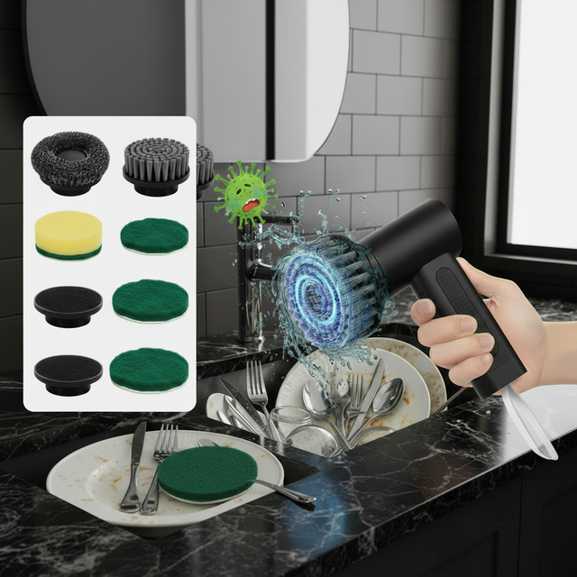 Ultra-Pro Cordless Electric Spin Scrubber: 4-in-1 Deep Cleaning Power System