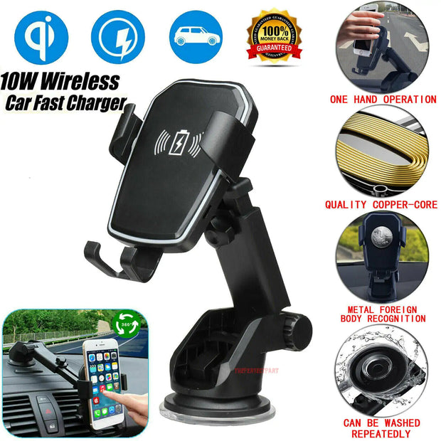 Qi Wireless 2-in-1 Car Charger Holder