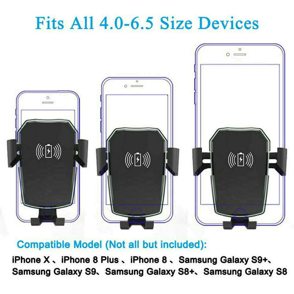 Qi Wireless 2-in-1 Car Charger Holder