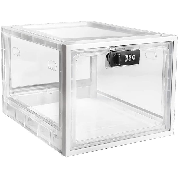 Combo Lock Fridge Storage Box - Clear 11.9x9.3x7.6 in