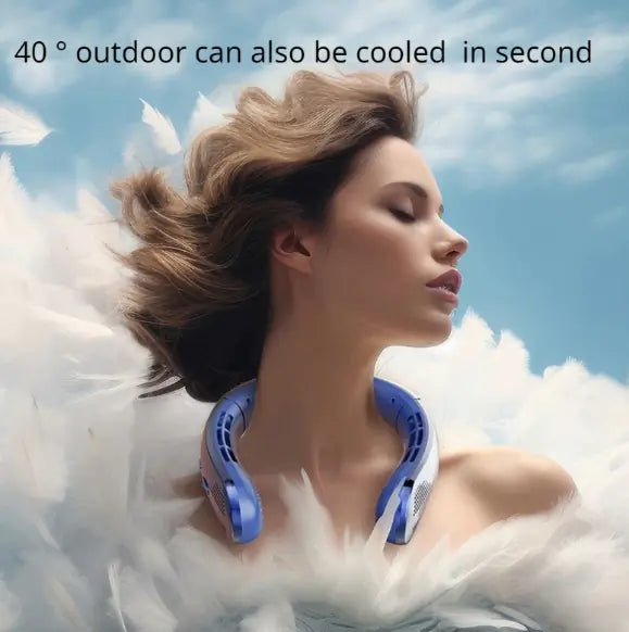 New Portable Hanging Neck Fan with display